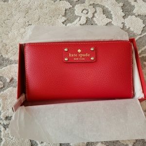 Kate Spade Wellesley Geranium Wallet, New In Box